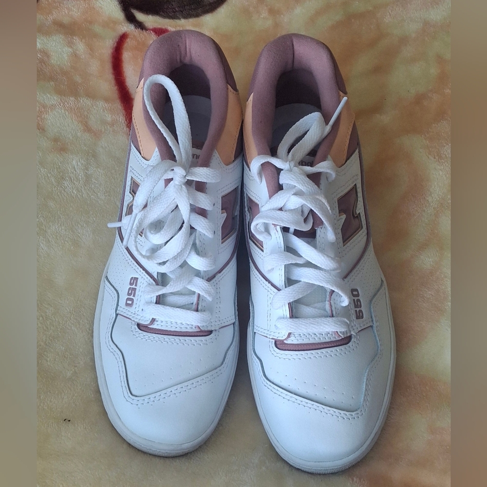 New Balance White with Pink Accent Women's Sneakers